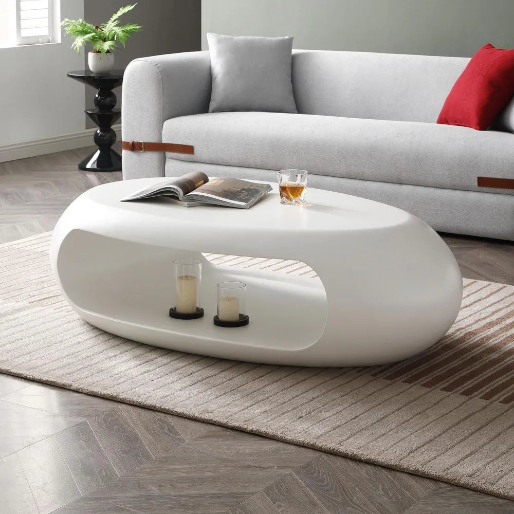 Oval Fiberglass Coffee Table