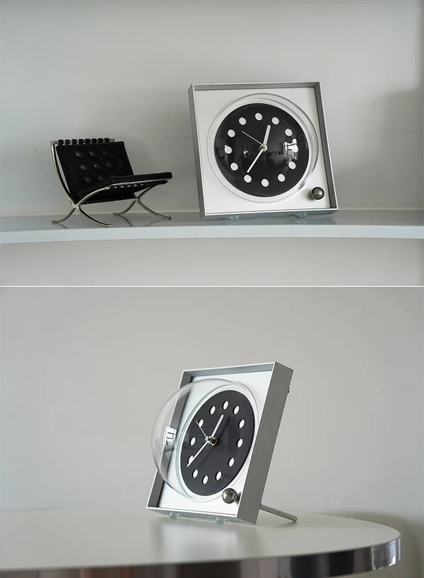 Lima Clock Studio Lima Bauhaus Industrial Retro Square Clock