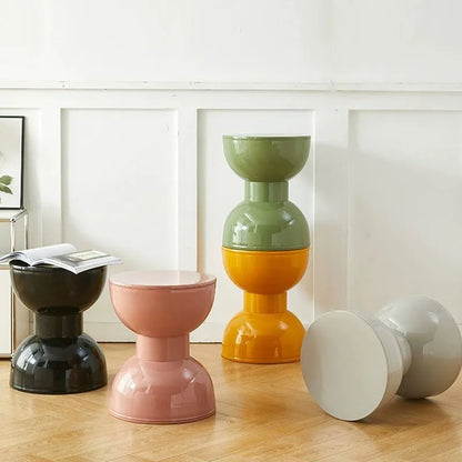Nordic Hourglass Shape Stool Side Table