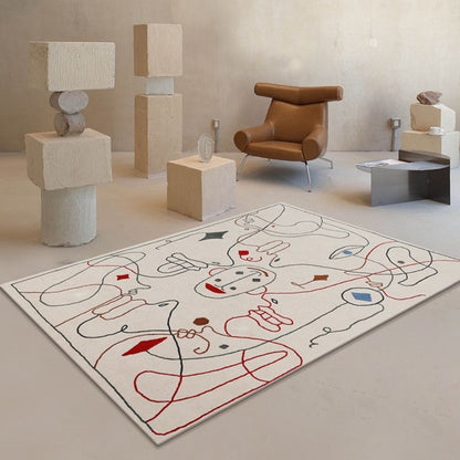 Modern Luxury Abstract Colorful Graffiti Rugs