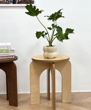 Vintage Cross-Leg Low Stool