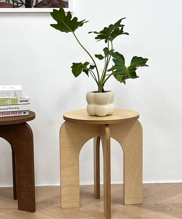 Vintage Cross-Leg Low Stool