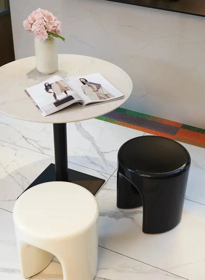 Multi-Purpose Round Stool with Flippable Tray