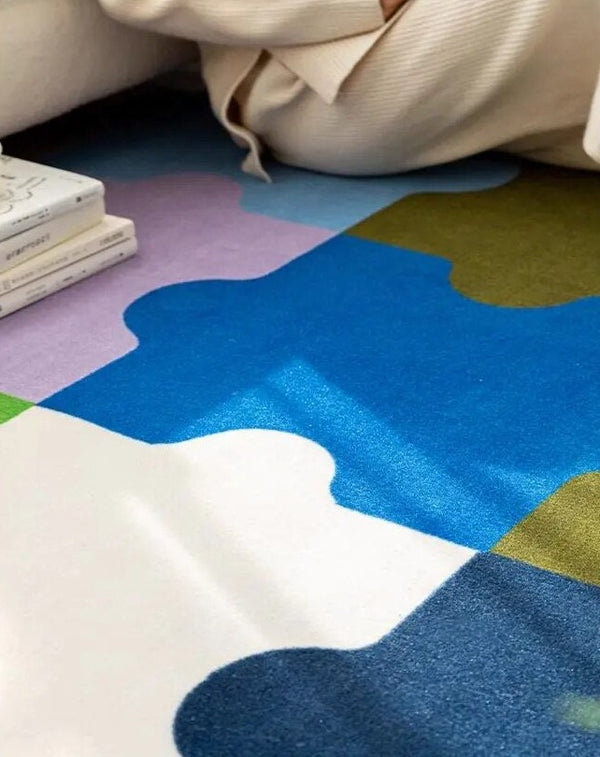 Modern Puzzle Rug Color Puzzle Design Rug