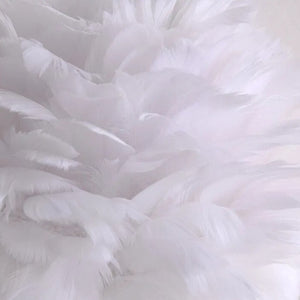 Lampe de table rétro en plumes nordiques