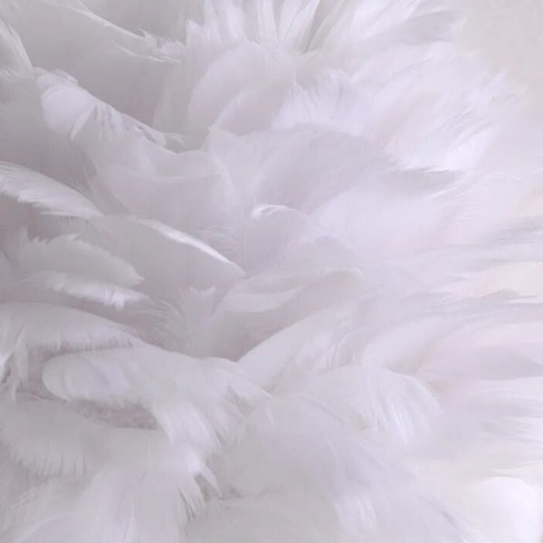 Lampe de table rétro en plumes nordiques