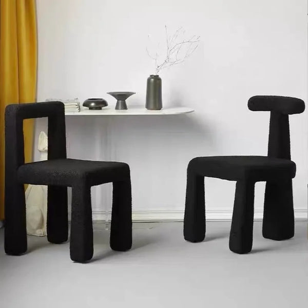 Modern Black Fabric Dining Chair