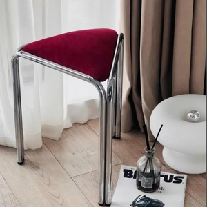Triangle Stainless Steel Vintage Accent Stool