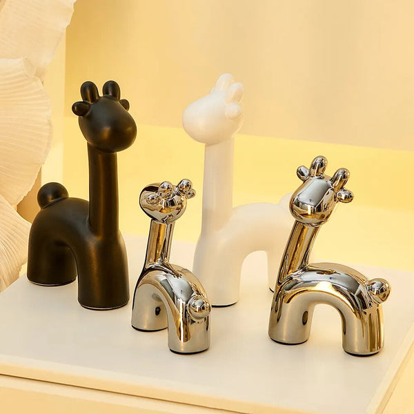 Nordic Abstract Deer Christmas Statue