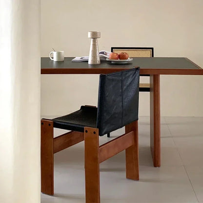 Silla de comedor con acento de madera de caucho nórdico