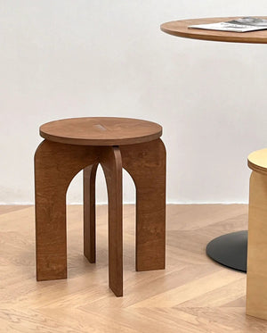 Vintage Cross-Leg Low Stool