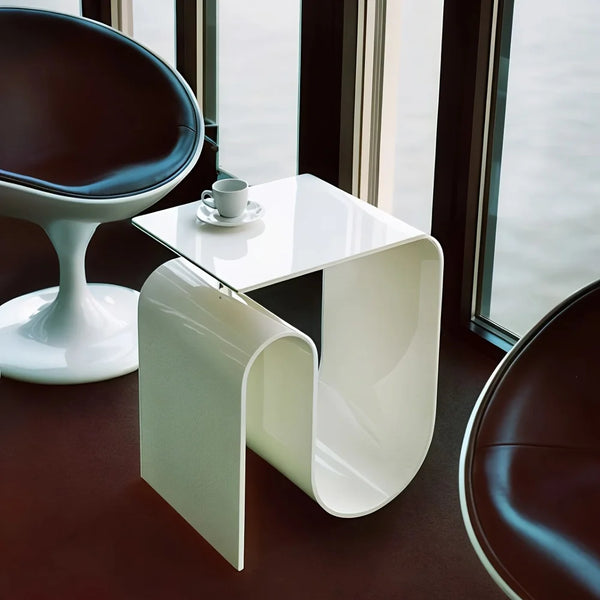 de homê White Wave Side Table