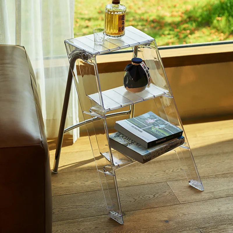 Acrylic Transparent Foldable 3 Step ladder