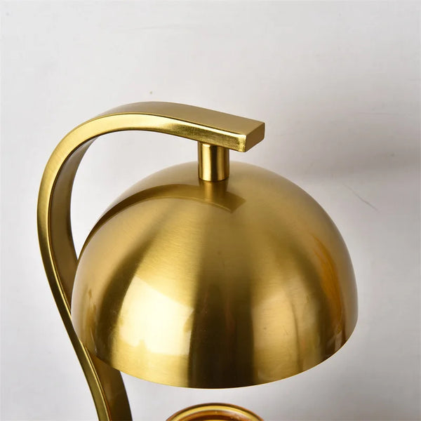 Support de bar incurvé doré pour chauffe-bougie rétro