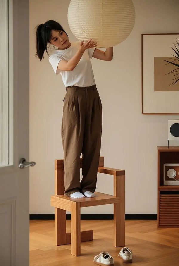 Vintage Solid Oak Wood S Chair