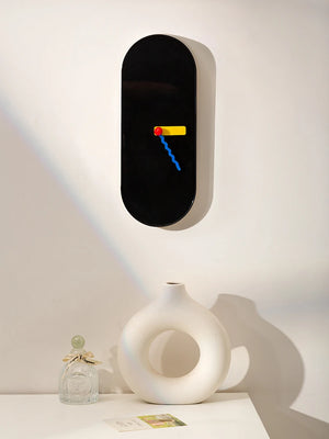 Epeius Minimalist Oval Long Wall Clock