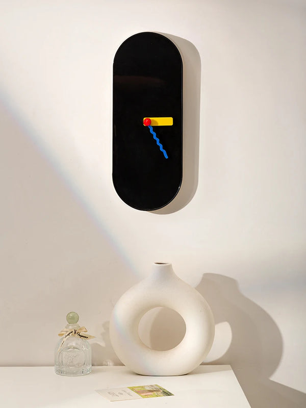 Epeius Minimalist Oval Long Wall Clock