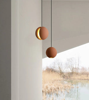 Carl Lighting Cement Moon & Planet Ball Ceiling Light
