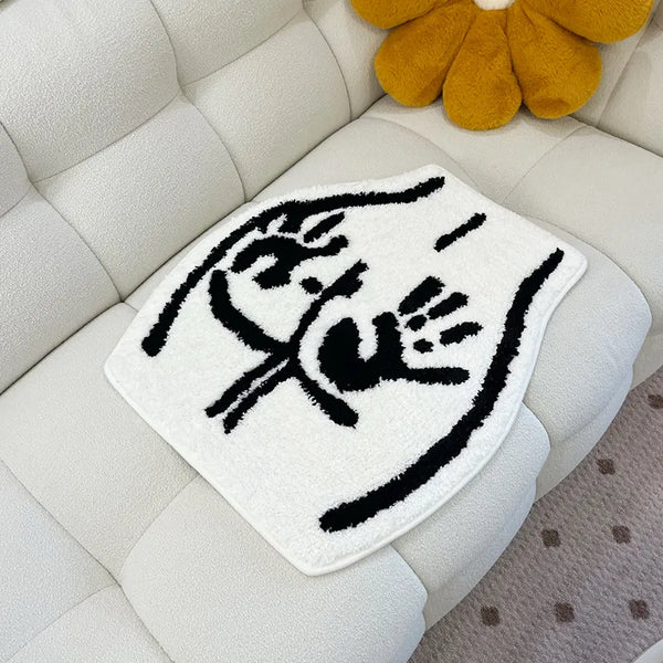 MokoMoko Hand Marked Butt Hand-Crafted Rug