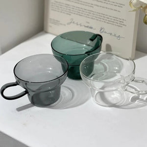 Transparent Colored Glass Retro Mug