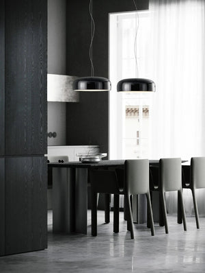 Plafonnier suspendu en forme de dôme en métal