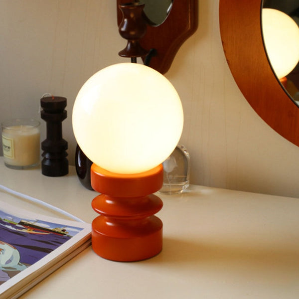 Lampe de table d'ambiance en forme de bobine