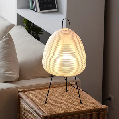Japanese Wabi-Sabi Style Rice Paper Lantern Lamp