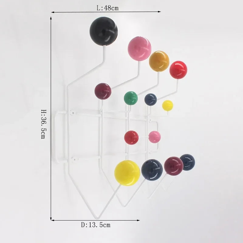 Wall Retro Ball Hanger Rack