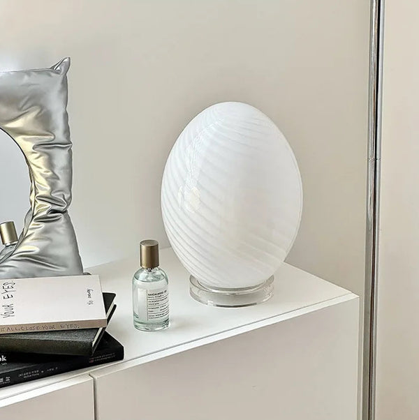 Egg Glass Retro Table Lamp