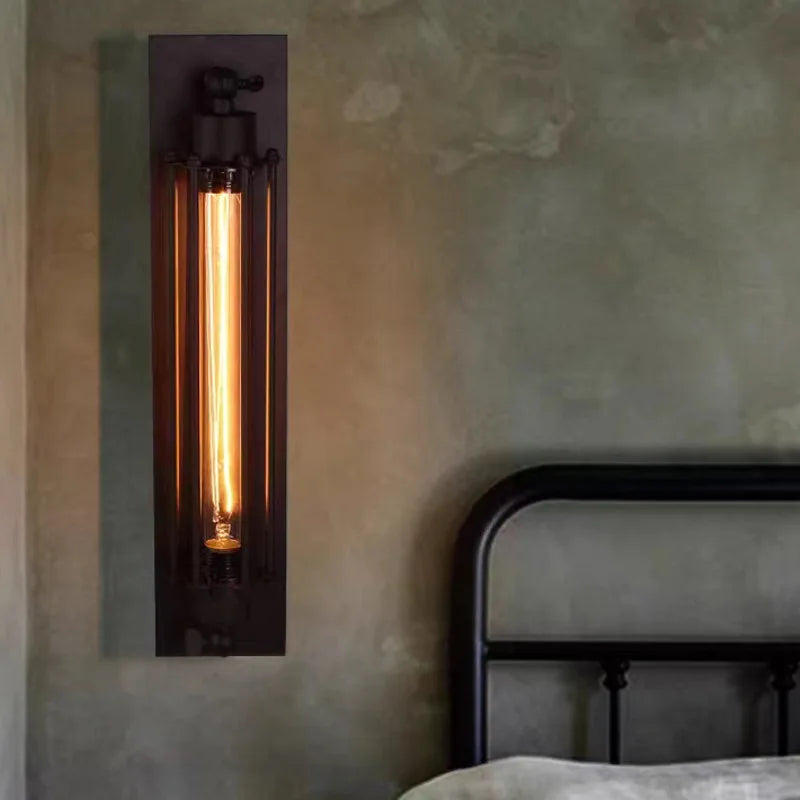 Retro Industrial Lantern Wall Lamp