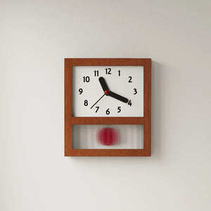 MCM Wooden Pendulum Table Wall Clock