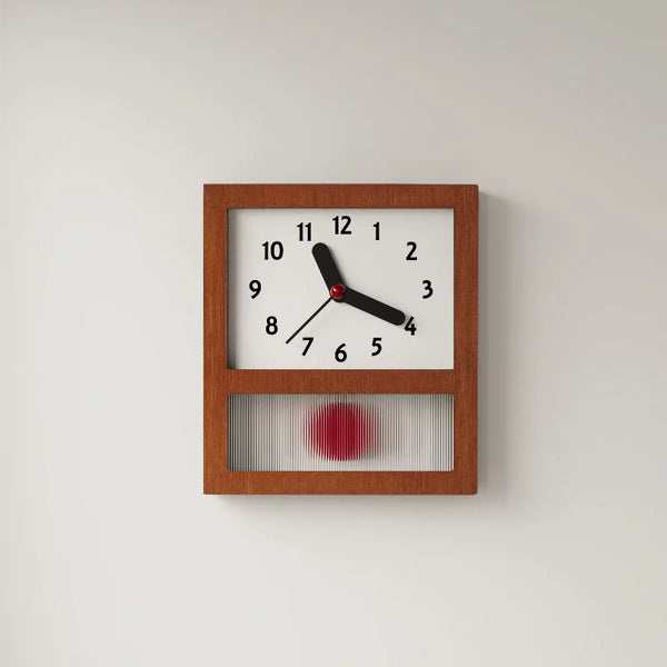 MCM Wooden Pendulum Table Wall Clock