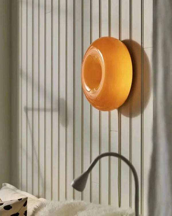 Lampe multifonctionnelle en forme de donut en verre Bauhaus