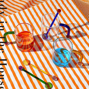 Colored Glass Mixing Spoon