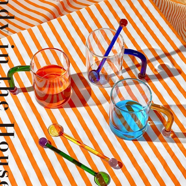 Colored Glass Mixing Spoon