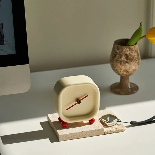 Minimalist Red Ball Desktop Clock