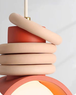 Lampe à suspension avec motif en caoutchouc