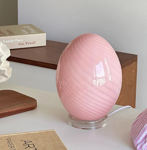 Egg Glass Retro Table Lamp