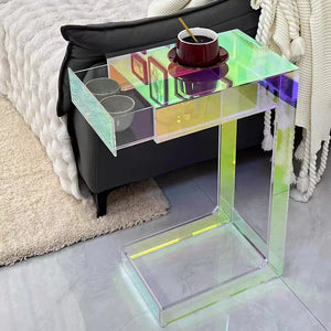 Nordic Iridescent Acrylic Drawer Side Table