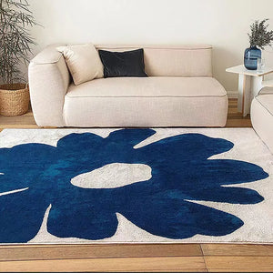 Vintage Nordic Flower Area Carpet