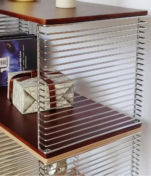 Yū Tokyo Antique Modular Metal & Solid Wood Cube Storage