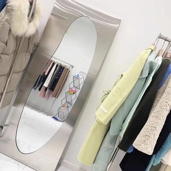 Studio Lima Stainless Steel Floor Wall Mirror