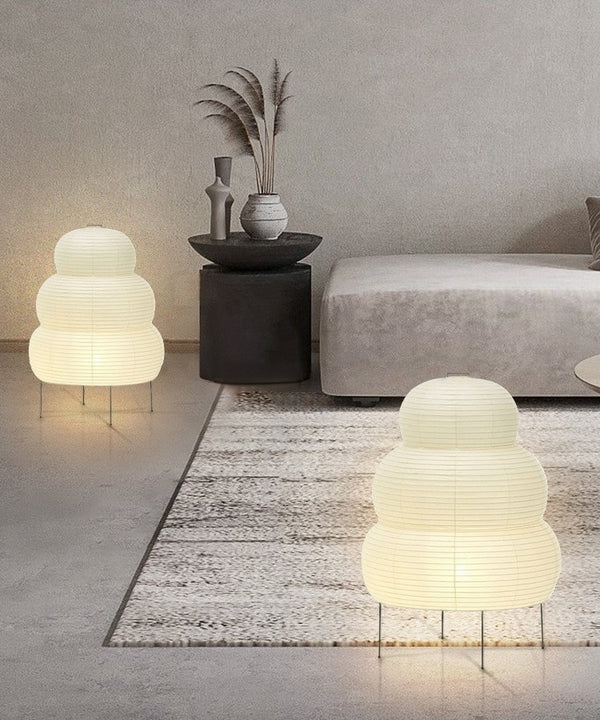 Yū Tokyo Japanese Wabi-Sabi Style Curvy Floor Lantern Lamp