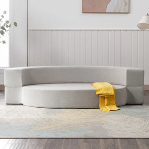 Melloa Linen Oval Foldable Lounge Sofa