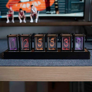 Glow Nixie Tube Wood Digital Clock
