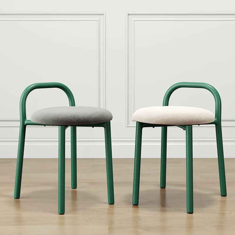 Mid-Century Modern Green Minimalistic Metal Chair