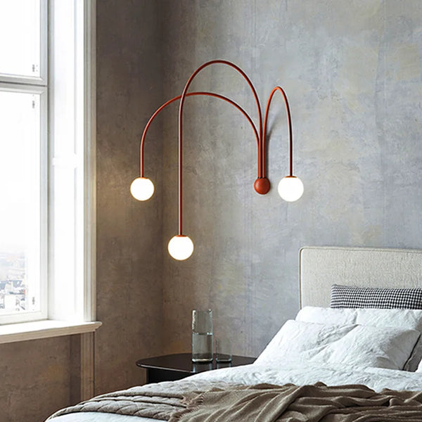 Italian Metal Branch Wall Lamp