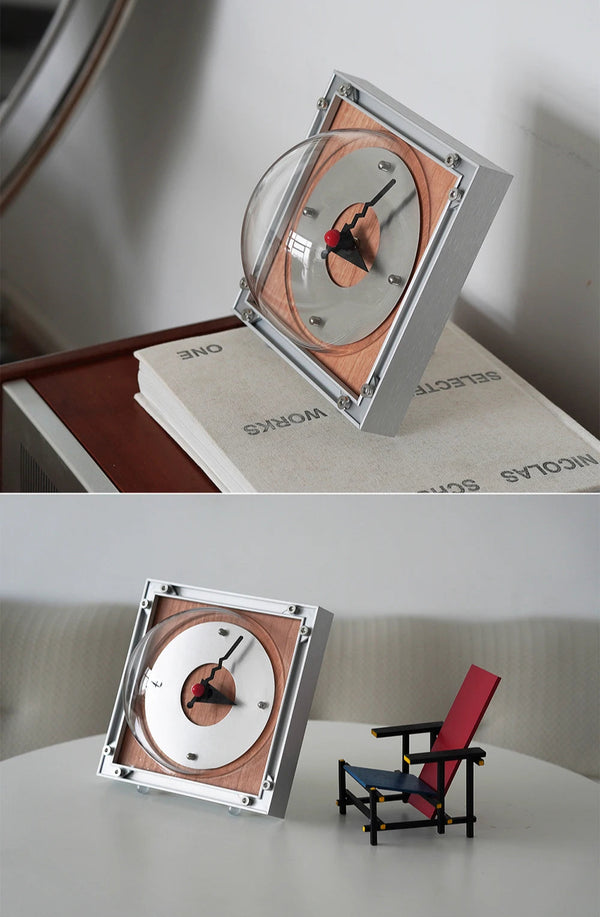Sutdio Lima Vintage Aluminum Bauhaus Clock