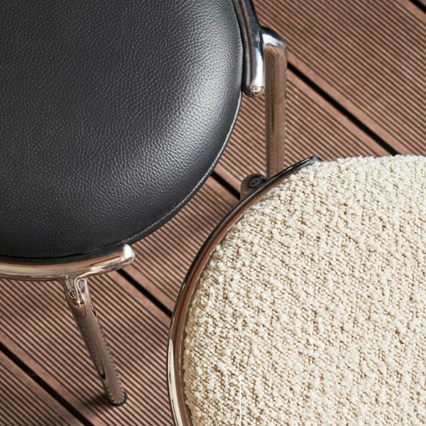 Mingdian Stainless Steel Frame Round Stool