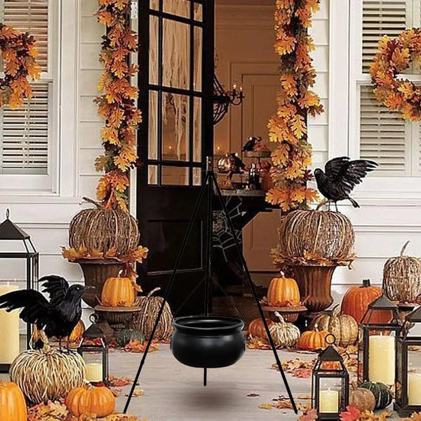 Tripod Witch Pot Cauldron Halloween LED Light